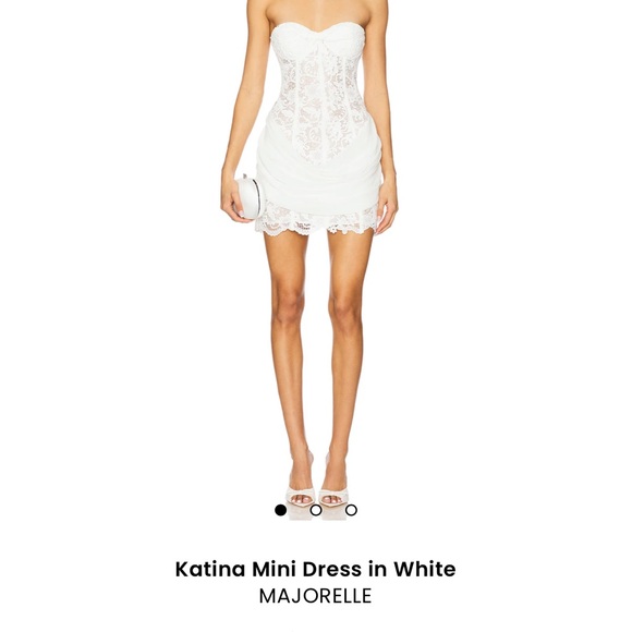 MAJORELLE Katina Mini Dress in White - Picture 1 of 3